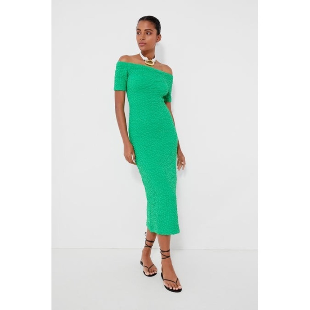 Baum Und Pferdgarten Womens Fern Green Juju Mid Dress Sz M NWT Stretch‎ Texture
